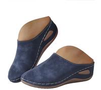 Sandales Femme été Confortable haussons Orthopédiques Devant élégants Confortables Sandales Compensées D'été, Printemps, Glissement Diapositives Plateau Léger Arch Support Pantoufle Orthopédique