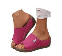 Sandales Femme Été Confortable Nu Pieds Sandale Compensee Eté Chaussure Ete Confortables Chaussures Et Nu-Pieds Confort Compensées Femmes Scandales Nue Pied Orthopédiques Cuir Orthopedique 38