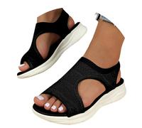 Sandales Femme été Confortable Orthopédique Bout Ouvert Chaussures Antidérapant Respirantes DéContractéEs Sandales de Plage Leger Boho Platform Sandals Mode été Femme