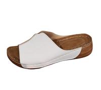 Sandales Femme Été Confortable Orthopédique et Soulagement des Pieds Sandals Pied Large Plateforme Pantoufles Ergonomiques Antidérapantes d'Été Respirantes Ouvert Compensées Chaussures