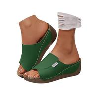 Sandales Femme Été Confortable Sandale Chaussure Ete Compensée Scandales Femmes Nu Pieds Confort Compensées Pied Large Chaussures Confortables Et Nu-Pieds Cuir Orthopedique Nue Compensee Eté 38