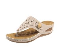 Sandales Femme Été Confortable Sandale Et Nu-Pieds Orthopédique Pieds Sensibles Compensées De Plage Chaussure Talon Confort Chic Mules Respirantes Semelles Anti-Dérapant Chaussures Ete Bohemia 37