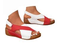 Sandales Femme Été Confortable Sandale Orthopedique Chaussures Ete Sandalette Orthopédique Cuir Nu Pieds Chaussure Chic Orthopédiques Compensées Confort Compensee Pied Scandales Femmes Nue 40
