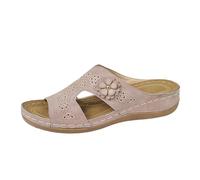 sandales femme été confortable sandale women Summer Flower Sewing Solid Color Shallow Mouth Round Head Casual Fashion Women's Shoes Wedge Heel Sandals Cuissardes Noires Pour Femmes Larges (36)