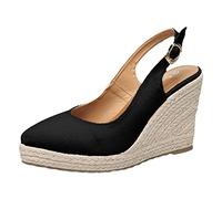 Sandales Femme Été Confortable Talon Compensées,Chaussures Danse Latine Femme Elegant Antidérapante Nu Pieds Respirant Pied Large Boheme Slipper Spartiate Spartiate Plastique Cuir Escarpin