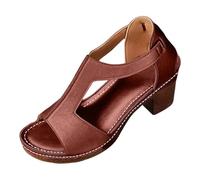 Sandales Femme été Confortable Talon d'été Légères Antidérapantes Sandales Compensées Orthopédiques et nu-pieds avec Bande Croisée pour Maison Piscine Plage Pas Cher