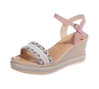 sandales femme été confortable Women's High Heel Wedge Sandals Platform Fashionable Butterfly Decoration Rhinestones Popular Among Girls Bohemian Shoes Appartements Pour Femmes Sandales Habillées