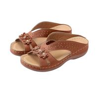 Sandales Femme été Mode Mules Femmes Compensées Chaussons Confortable Bout Ouvert Plateforme Pantoufles Chaussures de Plage Premium Orthopédiques
