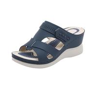 Sandales Femme Été Sandales Compensées Femme Avec Bande Croisée Pantoufles D'été Anatomiques Confortables Fabriqué En Italie Compensées Été Vadrouille Cool Brodée À Fond Épais Pour Femmes Sandale