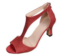 Sandales Femme Été Soirée Sandale A Talon Chic Et Elegante Confortable | Chaussures De Danse Femme Latine, Bout Ouvert, Latéral Ajourée Respirante, Bout Rond, Escarpin Talon Fermé Avec Zippé