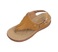 sandales femme ete Tongs confortables pour femmes à talon compensé idéales pour tenue décontractée extérieure antidérapantes et pour l'été la plage ou la marche (Khaki, 35)