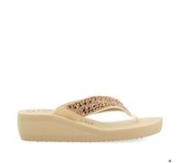 Gioseppo Sandales Devices 71994 beige semelle compensée strass Femme EU 39