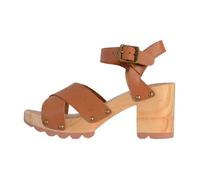 Sandales Femme - KICKERS - Kick Wise - Cuir Camel - Semelle en Bois - Confort Optimal 40