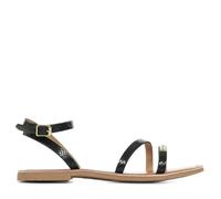 Sandales Femme Les Tropeziennes Hanak en Cuir Noir - Boucle de Serrage - Talons Plats 41