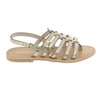 Les Tropéziennes par M. Belarbi Chaussures HIKA Femme Ville Entre-doigt Or craquelé 39