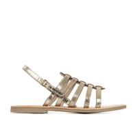 Les Tropéziennes Sandales et nu-pieds HIKANO pour femme cuir bride plats Or et bronze Taille 38