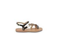 Les Tropéziennes Sandales Holly entre-doigt Femme Noir/Or 39 EU
