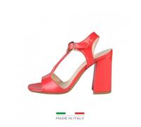 Sandales Femme - MADEINITALIA - Rouge - Lacet à la cheville réglable - Talon 10 cm 39