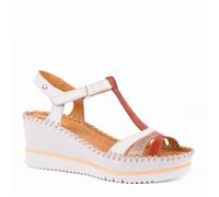 Sandales femme - PIKOLINOS - Aguadulce - Talon compensé - Cuir - Orange 40