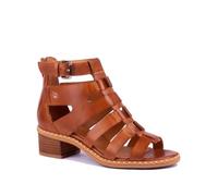 Sandales à Talon en Cuir BLANES pour Femme Color Brandy