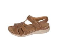 Sandales Femme Plateforme Chaussure Ete Femme Dames Décontracté Côté Creux Pâte Pente Bas Chaussures d'été Dames Sandales Sandals Cuir Sandale Compensee Eté (Brown 37)