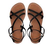 Sandales Femme Plates Spartiates Confortables Été avec Brides pour Plage Vacances et Quotidien
