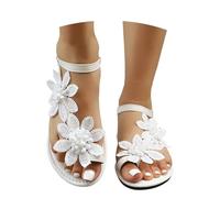 Sandales Femme Plates Spartiates Confortables Été avec Brides pour Plage Vacances et Quotidien