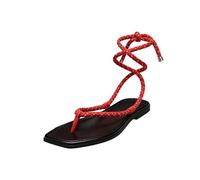 Sandales Femme Plates Spartiates Confortables Été avec Brides pour Plage Vacances et Quotidien 36-41