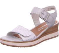 Sandales femme REMONTE D6455 - Talon compensé 4.5cm - Scratch - Blanc/Argent 41