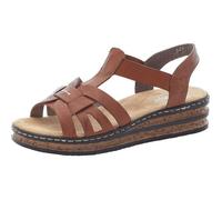 Sandales Femme Rieker 62918 - Marron - Scratch - Chaussures anti-stress 37