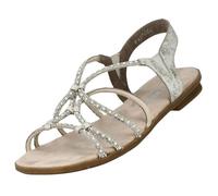 Sandales Femme - RIEKER - 64270-60 - Lanières filigranes - Beige - Perles et strass 37