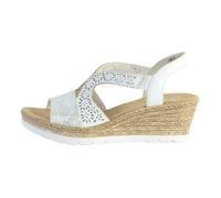 Sandales femme - Rieker - Ela - Compensé - Confortable - Blanc 38