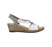 Sandales Femme - RIEKER NAMIBIA - Talon compensé 5cm - Cuir Blanc 40