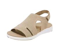 Sandales Femme Sandale Compensee Doré De Randonnée Tressé En Paille Respirantes Été Confortable Chaussures Compensées Tongs Mode Ete Plates Scratch Slip-On Pantoufles Orthopédiques Confort Chic