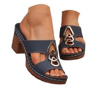 Sandales Femme Talon Chaussure Confort Sandale Escarpins Compensés Cuir Pantoufles Ete Été Compensées Confortable Sexy Chaussures Compensé Tong Talons a Compensee Nue Pied Chausson