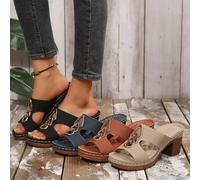 Sandales Femme Talon Chaussure Confort Sandale Escarpins Compensés Cuir Pantoufles Ete Été Compensées Confortable Sexy Chaussures Compensé Tong Talons a Compensee Nue Pied Chausson