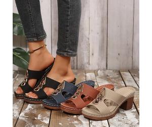 Sandales Femme Talon Chaussure Confort Sandale Escarpins Compensés Cuir Pantoufles Ete Été Compensées Confortable Sexy Chaussures Compensé Tong Talons a Compensee Nue Pied Chausson