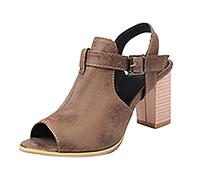 Sandales Femme Talon Confortable Chaussure Ouverte 2026 Commerce Extérieur Grande Bouche De Poisson Sandales Femmes Vente Rapide Talon Haut Boucle Mules Femme Confort Et (Brown 39)