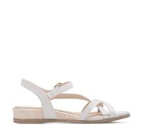 Tamaris Sandale femme 1-28146-46 plate en cuir blanche Taille 40 EU