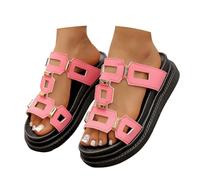 Sandales Femmes Été Confortable Mules En Cuir Ouvert Compensées Plateforme Pantoufles Premiumchaussons Compensee Femme Mules Femmes Compensés Sandales Avec Ajouréeété Cfortables Pour Piscine Plage Mer