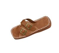 Sandales Femmes Été Confortable Mules en Cuir pour Femme Cadeau Ventes Flash de Printemps Été Sabot Chaussures Compensées Plateforme Orthopédique Sandale Pantoufles Sandales de Marche Pas Cher