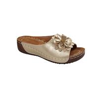 Sandales Femmes été Confortable Mules en Cuir pour Femme Sandale Mode Bout Ouvert Compensées Plateforme Pantoufles Premium Orthopédiques Sandales Chaussons de Plage d'été Taille Fête des Mères