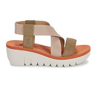 Fly London Femme YABI922FLY Sandal, Military/Beige/Brick, 39 EU