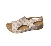 Sandales Femmes Nu-Pieds Orthopédique Compensées Sandale Confortable de Plage Chaussure Confortable Sandales Orthopédiques Femmes Talon Compensé Pantoufles ete Respirantes