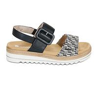 REMONTE Sandales à lanières noir / blanc, Taille 38