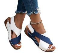 Sandales Femmes, Sandale Femme Confortable Chaussures d'été for Femmes, Sandales Souples, Chaussures d'extérieur, élégantes(Blue,38)