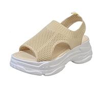 Sandales Femmes Semelle Épaisse Talon Compensé Anti-dérapant avec Orteils Libérés Confortable de Plag Pantoufles Respirantes Semelles Anti-dérapant Drainante et Antidérapante pour Bord de Plage