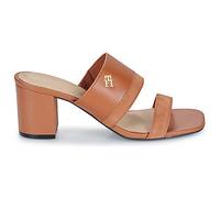 Sandales femmes Tommy Hilfiger LEATHER SUEDE BLOCK HEEL MULE Marron 39