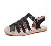 Sandales fermées de pêcheur pour femmes avec semelles tressées et brides réglables Cette sandale de pêcheur fermée pour femme est dotée de multiples brides croisées qui épousent parfaitement la forme 
