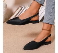Sandales fermées pour femmes de qualité premium en direct d'usine, escarpins slingback à bout pointu et talon bas, style romantique français, printemps/été CN35,CN36,CN37,CN38,CN39,CN40,CN41,CN42Unico